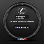 Car Carbon Fiber Steering Wheel Cover For Lexus F Sport ES200 ES300 RX300 LS500h  GS300 IS300 CT200h