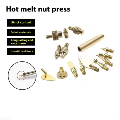 Z. 7/9/10Pcs Heat Insert Nut Iron Tip M2 M3 M4 M5 M6 M8 Brass Thread Embedded Kit Tool For Plastic 3