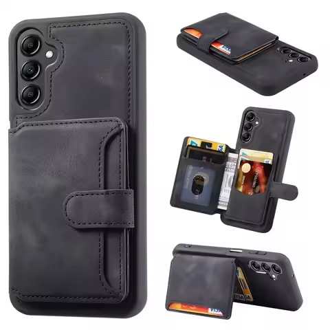 A55 A56 A36 A35 5G RFID Leather Wallet Case For Samsung Galaxy A55 A54 A34 A35 A25 A15 A53 A24 A14 S