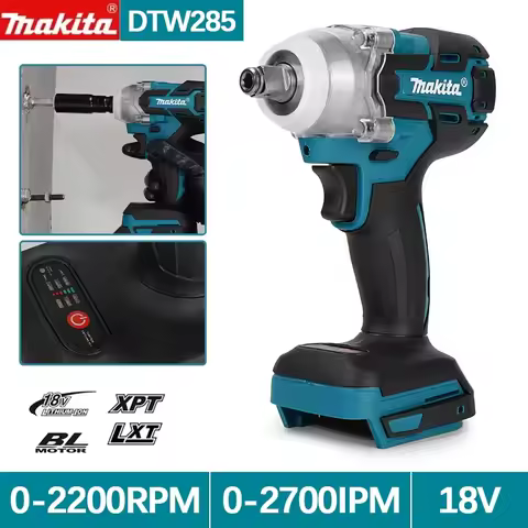 Makita DTW285 Impact Wrench Machine Brushless Cordless Electric Wrench High Torque Rechargable Tool