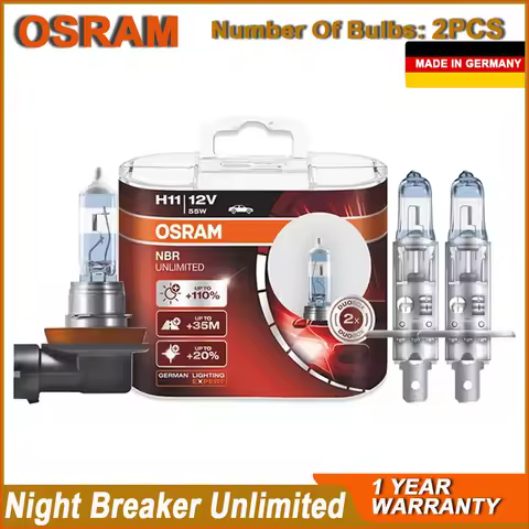 OSRAM NIGHT BREAKER UNLIMITED H4 H7 H1 H3 H11 HB3 HB4 12V 55W 3600K Hi/Lo Beam Bright White Car Head