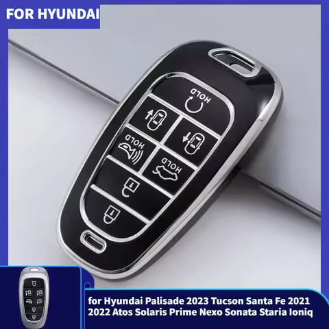 TPU Key Case for Hyundai Palisade 2023 Tucson Santa Fe 2021 2022 Atos Solaris Prime Nexo Sonata Star