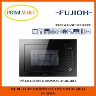 FUJIOH FV-MW51 25L BUILT-IN MICROWAVE OVEN WITH GRILL - 2 YEARS FUJIOH WARRANTY + FREE DELIVERY