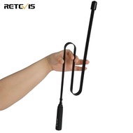 Retevis HA02 Foldable Tactical AntennaSMA-F 2m/70cm Dual Band29inch 5dBi High Gain Antenna for Baofe
