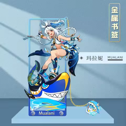 Fashion Genshin Impact Mavuika Kinich Mualani Metal Hollow Bookmark China Style Tassel Bookmark for 