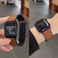 Leather Magnetic Buckle Strap for Apple Watch Series 10 9 8 7 6 SE 5 4 3 Ultra/Ultra 2 Smart  Watch 