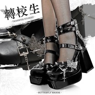 Dark Series Butterfly Manor Dark lolita High Heels y2k Punk Platform Shoes Hot Girl Asian Culture Wo