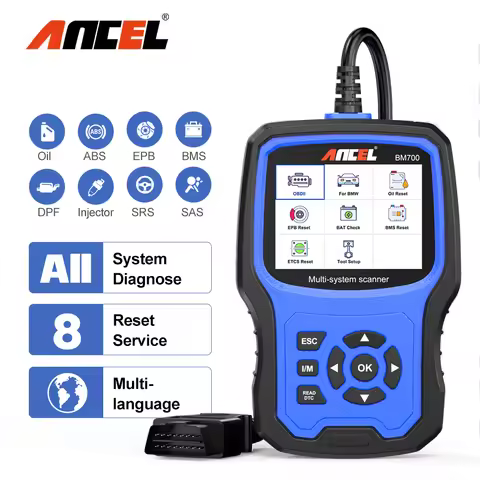 ANCEL BM700 Full System Diagnostic Tool OBD2 Scanner Injector Coding EPB SAS Airbag ABS Oil Reset Au