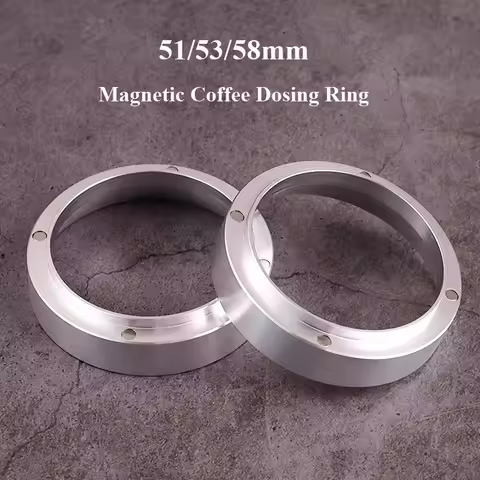 51/53/58mm Espresso Coffee Dosing Ring Magnetic Aluminium Coffee Dosing Funnel for Portafilter Anti 