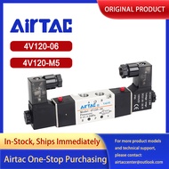 AirTAC 4V120-06 4V120-M5 Pneumatic 2 Position 5 way Double Solenoid Valve AC220V DC24V