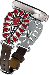 JR.DM Leather Band Compatible with Apple Watch Women 38/40/41/42/44/45/46/49mm Western Designer Boho