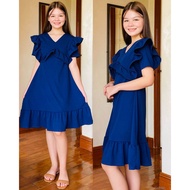 HEATHER KIDS RUFFLED PUFF SLEEVE DRESS FIT FROM 9-14YRS OLD