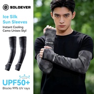 SOLOEVER Camouflage Arm Sleeve Handsock UPF50+ UV Protection Ice Silk Cooling Cycling Motorcycle