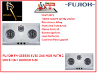 FUJIOH FH-GS5530 SVSS GAS HOB WITH 2 DIFFERENT BURNER SIZE / FREE EXPRESS DELIVERY
