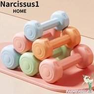 NARCISSUS Kettlebell, Non-Slip Waterproof Fitness Dumbbell Set,  PVC 1kg Anti-Roll Small Dumbbell Wo