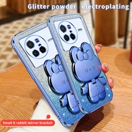 For Vivo X80 Case Shockproof Electroplated Back Cover For Vivo X80 Stand Phone Casing