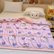 Miniso Sanrio Kuromi Cinnamorollเครื่องปรับอากาศผ้านวมน่ารักHello Kitty Pochaccoเด็กNapผ้าห่มฤดูร้อน