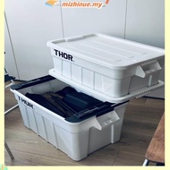 Original TRUST THOR Totes Box with Lid 53L Camping Storage Box Stackable Camping Storage Box Blackca