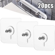 20PCS Adhesive Screw Hook Hanging Nails Wall Hook Self Adhesive No Drilling Non-Trace Wall Screw