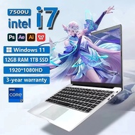 Portable Windows 11 i7 Laptop Computer PC 14.1" 1920*1080P Notebook Laptops Intel Core i7 7500U 12GB