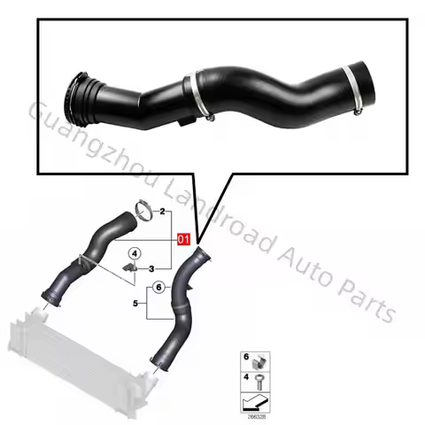 13717597588 Charge Air Line For BMW F20 11-16 116i 118i 120i N13 F30 13-16 316i N13 F35 14-16 316Li 