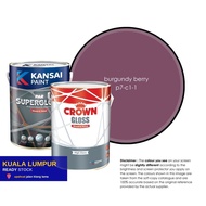 1 Liter and 5 Liter - BURGUNDY BERRY P7-C1-1, Kansai Paint, Crown Gloss / PAR Supergloss (Solvent Ba