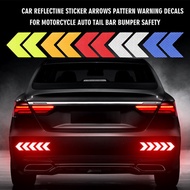 Car Reflective Arrow Sign Tape Safety Warning Sticker For Car Bumper Trunk Reflector Hazard Tape Car