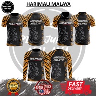 🔥Promosi hebat🔥T shirt Harimau Malaya 2021 short sleeve long sleeve collar Baju jersey Harimau Malaya Sublimation  Print