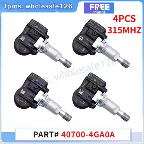 40700-4GA0A Tire Pressure Monitor System Sensor 4PCS For 2014-2015 Infiniti Q50 TPMS 315MHZ 407004GA