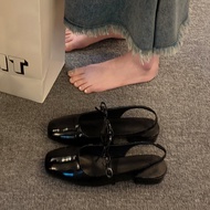 Giày Sandal Mary Jane Silver Fairy French Style Summer New Womens Shoes Glue Stick Rubber Low Heel O