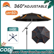 【WTHB】2.6M Big Fishing Umbrella Adjustable Payung Mancing Beach Rainproof Sun Shade Payung Besar Cam