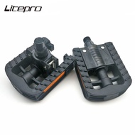 Litepro Folding Bicycle E-Bike NW-306 Pedals Nylon Ball Bearing Pedal Steel Axis Core Electric Motor Bike Pedal Parts