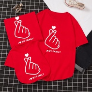 T-shirt Family Day Family Mom Dad Kids Red Shirt Family Day Sweety Clothes Wear Family Matching Tops