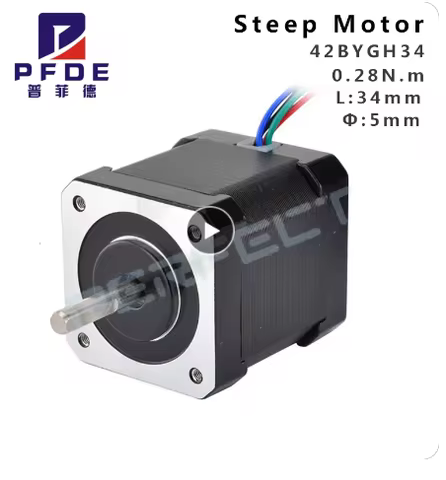 42BYGH34 High Torque Nema 17 Stepper Motor For 3D Printer CNC Milling Engraving Machine 0.28N.m 4-Le