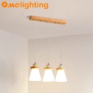 奧瑪燈飾 - 高雅木環吊燈 2213-3S - E27 x 3 天花燈 LED燈 吸頂燈 燈飾 吊燈 燈泡 燈膽燈
