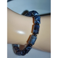 #248 100% Natural Dark Blue Pietersite Bracelet (Strong Lighning Pietersite) 8.2mm to 9.2mm