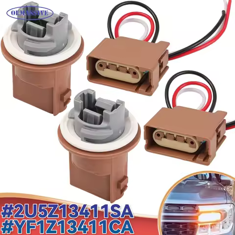 2set Tail Light Turn Signal Socket & Pigtail Connector For Ford Fiesta Focus F150 F250 Lincoln Mercu
