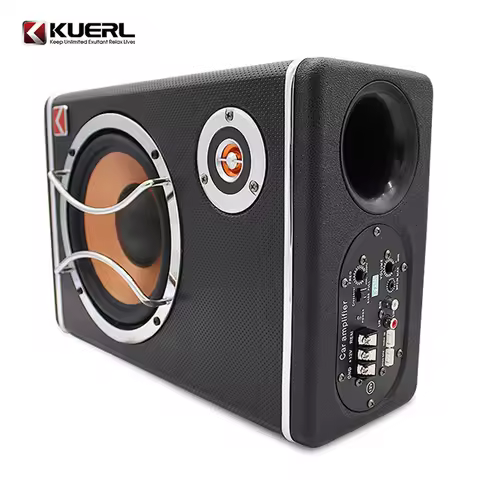 Factory Wholesale 8 Inch square Slim Car Audio Subwoofer Portable 12V /24V Active Auto Subwoofer