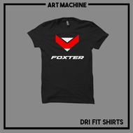 ✑Foxter Logo Black Drifit High Quality Fabric and Print on Shirts Unisex for Men and Women