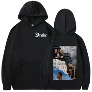 KPOP Rapper Drake Music Album Cover Graphic Oversized Gildan Putih Vintage Fit Body Long Sleeve Jack
