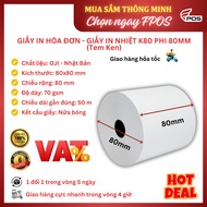 Invoice Printing Paper Sales bill printing paper - Thermal printing paper size K80x80 Grade 1 qualit