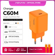 IPHONE C60M USB-C Charger for Ultra Mini iPadiphone GaN ADVAN | Fast Charging PD PPS AVS | Original