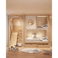 (Free Installation) (Customisable) Children's Bunk Bed Series/bed frame/staircase/wardrobe/ladder/ double decker bed