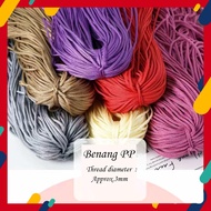 Benang pp 3mm Yarn Benang Kait Benang Topi Crochet Yarn Knitting DIY Bag Beg Kait Yarn Benang Nilon 