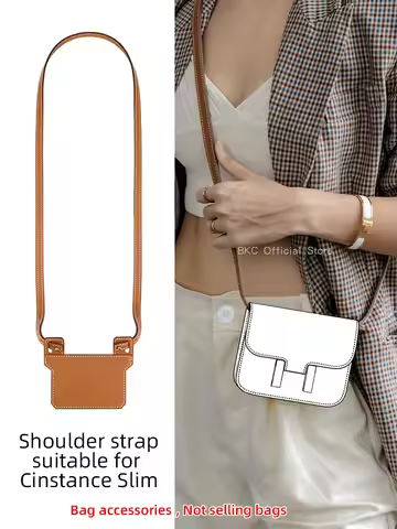 Epsom Leather Length Strap For Hermés Constance Slim with Liner Holder for your Slim Wallet transfor