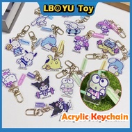 【LBOYU】Sanrio Acrylic Keychain Creative Animal Cartoon Pendant Student Gift Bag Fresh Decoration