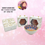 10PCS Doorgift Ceramic Kaca With Pvc Box  | Ceramic Bowl | Doorgift VIP Kahwin | Exclusive Gift | Ma