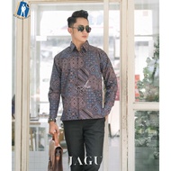 KEMEJA Jagu Men's Batik Shirt Long Sleeve Modern Solo Batik Full Fur by Batik ALX