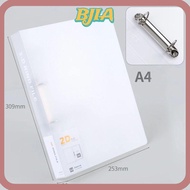 ✿BJA✿ Transparent Folder, D-shaped Office Document Binder File Folder, 2 Holes Plastic Lever Arch Fi