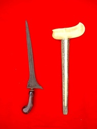 Keris Kuno Jalak Tilam Sari Pamor Tejo Kinurung Bilah Lurus Warangka